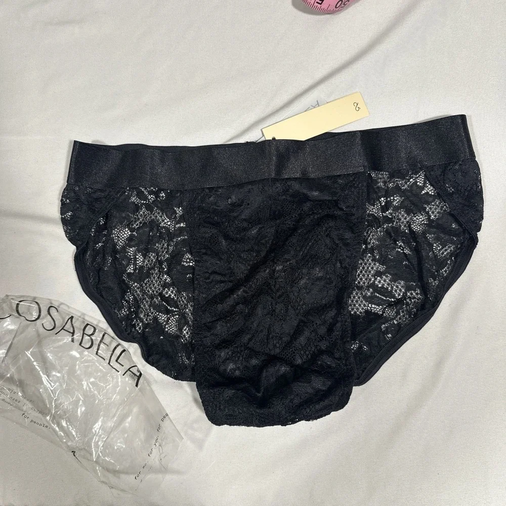 NWT Cosabella [ Mens Medium ] Lace Never Say Never Sport Brief Black T2241